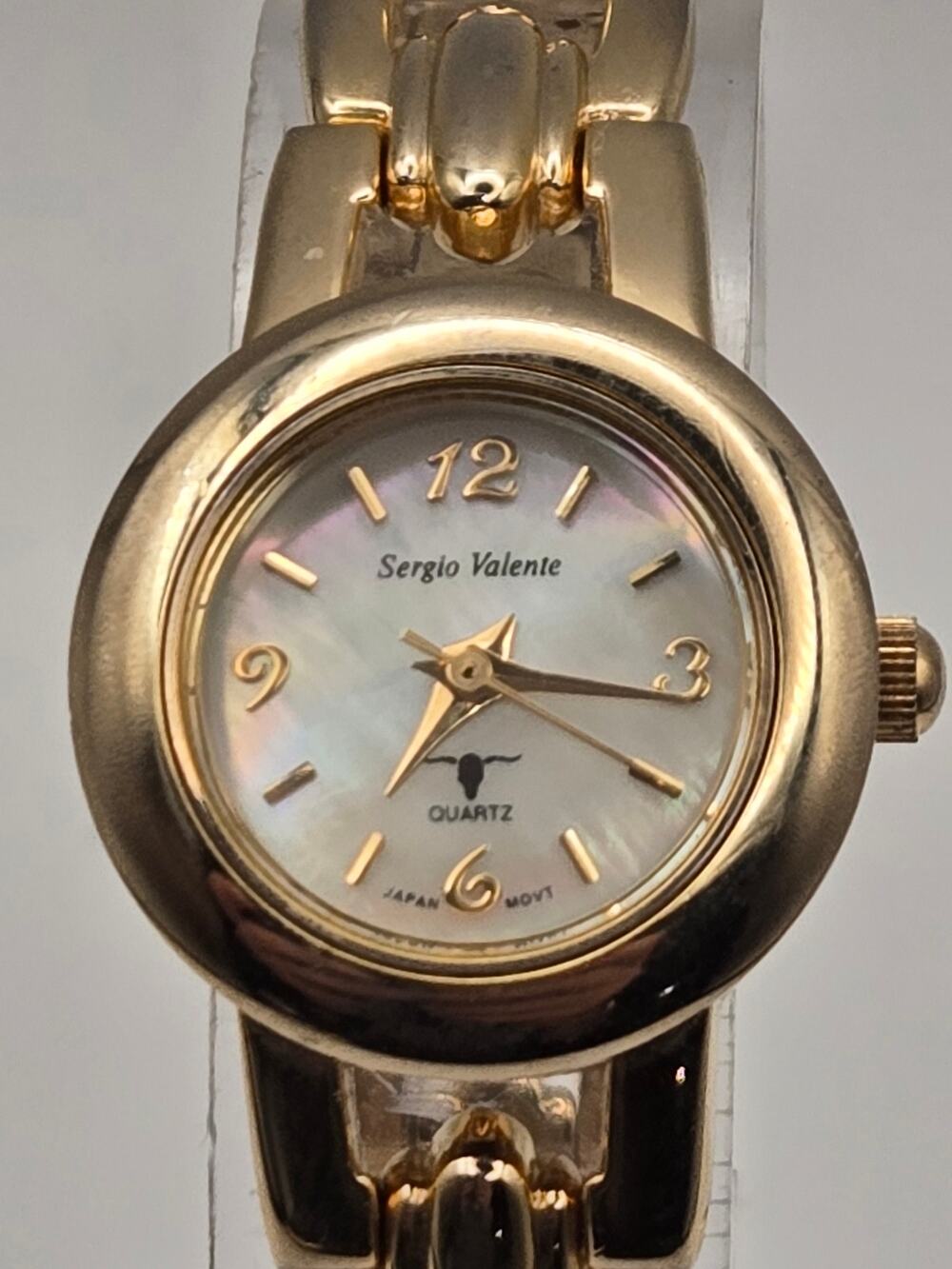 Sergio Valente Gold Tone Quartz Watch Date New Battery